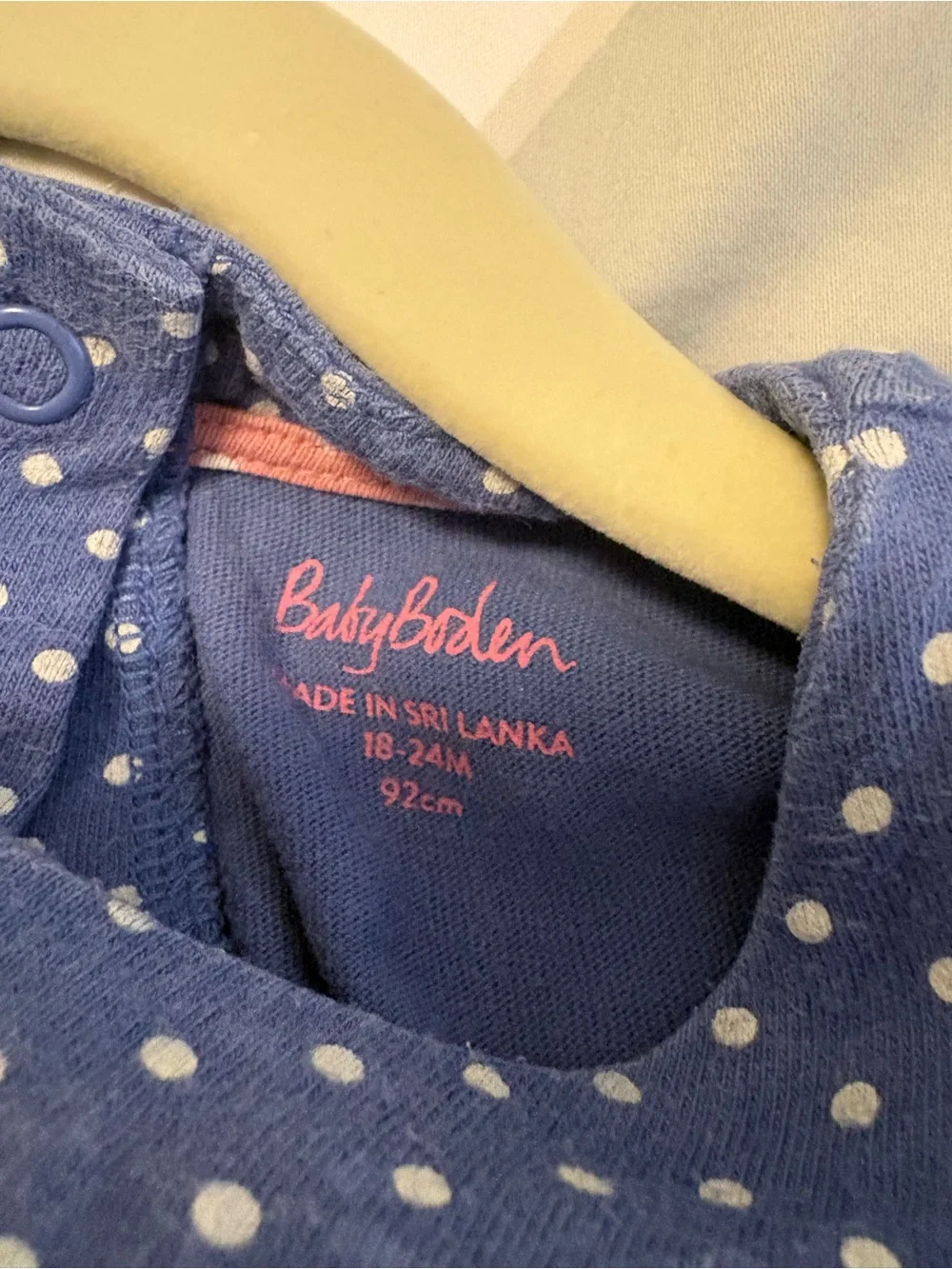 Mini Boden Navy Polka Dot Dress with Colorful Toucan Appliqué